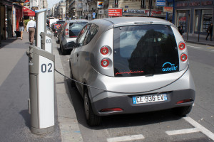 Autolib' Bluecar carsharing service, Paris, France